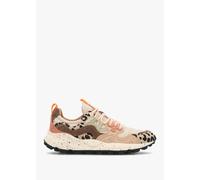 FLOWER MOUNTAIN Women's Yamano 3 Beige Milk Light Brown Leopard Suede