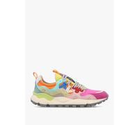 FLOWER MOUNTAIN Women's Yamano 3 Fuchsia Pink Multi Suede Trainers Siz