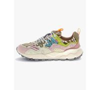 Flower Mountain Womens Yamano 3 Suede & Cotton Painted - Pink / White / Military