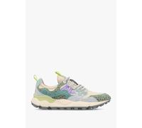 FLOWER MOUNTAIN Women's Yamano 3 Taupe Green Bottle Suede Trainers Siz