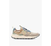 FLOWER MOUNTAIN Women's Yamano 3 Taupe Light Beige Suede Trainers Size