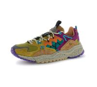 Flower Mountain | YAMABUSHI Uni | Mais/Kaki/Orange | Suede and Technical Fabric Trainer UK 4