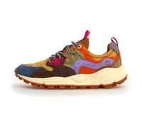 (Multicoloured, 5 (Adults')) Flower Mountain Yamano 3 Suede Light Blue/Yellow/Brown Trainers