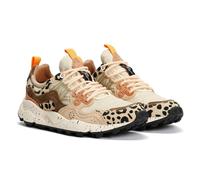 FLOWER MOUNTAIN Women's Yamano 3 Beige Milk Light Brown Leopard Suede