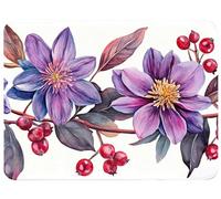 Flower Mouse Mat 250x210x3mm Plant Mouse Pad, Thick Non-Slip Rubber Base Desk Mat and Stitched Edge, Optimised Gaming Sensors Mousepad Office Accessorie for Home Computers Learning Laptop PC, Model512