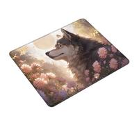 Flower Mouse Mat 29 x 24 cm Small Mouse Pad Pink Waterproof Mousepad Gaming Desk Accessories, Anti-slip Rubber Base Mousemat with Stitched Edge for Office, Learning, Gaming, Gifts for Men S0-138