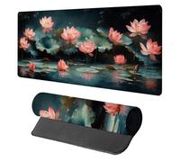 Flower Mouse Mat, Mouse Pad 1000x500x3mm, Desk Mat Large, XXL Gaming Mousepad, Desk Accessories Keyboard Pad, Office Accessories Gaming Mousemat, for PC Laptop Office Large Mousemat, Green U-8802
