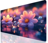 Flower Mouse Pad Large Mouse Mat Pink XXL 900 x 300 mm Gaming Keyboard Lmproved Precision and Speed, Mousepad With Stitched Edge Anti-Slip, Desk Mat Waterproof Rubber, Desk Pad for Gaming Laptop a-088