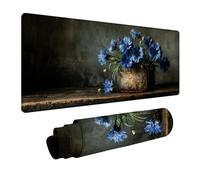 Flower Mouse Pad Large, View Gaming Mouse Mat 64x32in, Desk Mat with Stitched Edge, XXL Mousepad Non-Slip Rubber Base, Office Accessories, Keyboard Pad, for Computers Gaming Accessories, Gifts, Z-9237