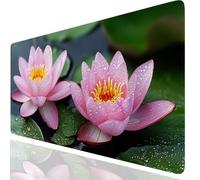 Flower Mouse Pad Large XXL 900x400x3mm, Plant Mouse Mat With Stitched Edges, Waterproof Desk Accessories Mousepad Improved Precision And Speed, Desk Mat Non-Slip Rubber Base, for Office Gamer GKuk-708