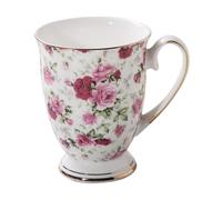 Flower Mugs - Ceramic Coffee Mugs, 300ml, Porcelain Tea Cup with Flower Motif | Bone China Mugs, Bright Colors and Patterns, Large Coffee Mugs, Dishwasher Safe for Home and Cafe