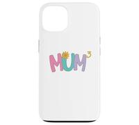 Flower Mummy Of Three Kids Funny Cute Mothers Day Mum Cubed Case for iPhone 13
