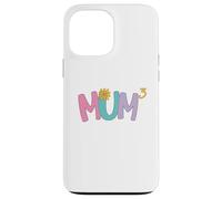 Flower Mummy Of Three Kids Funny Cute Mothers Day Mum Cubed Case for iPhone 13 Pro Max