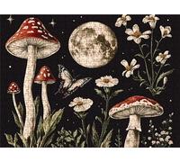 Flower Mushroom Puzzle - 3000 Piece Jigsaw Puzzles for Adults - The Back Features Printed Letter Guides - The Pieces fit Together Snugly - Wooden Puzzles for Adults - Gifts Man 48.0 X 31.9 In s7h-406