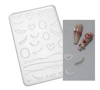 Flower Nail Art Silicone Mold Butterfly Embossing Gel Print Stencil Carving Template Tool for Art Decors Nail Creativity