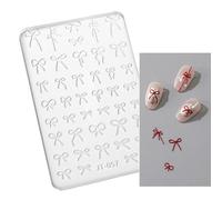 Flower Nail Art Silicone Mold Butterfly Embossing Gel Print Stencil Carving Template Tool for Art Decors Nail Creativity