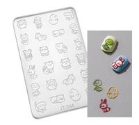 Flower Nail Art Silicone Mold Butterfly Embossing Gel Print Stencil Carving Template Tool for Art Decors Fashion Event Accessory
