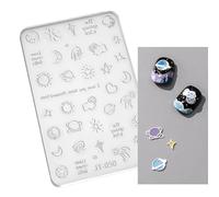 Flower Nail Art Silicone Mold Butterfly Embossing Gel Print Stencil Nail Carving Template Tool for Art Decors Fashion Event Accessory