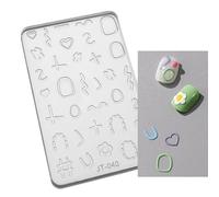 Flower Nail Art Silicone Mold Butterfly Embossing Gel Print Stencil Nail Carving Template Tool for Art Decors Fashion Event Accessory