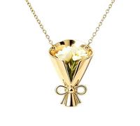 Flower Necklace - Display Real Botanical Blooms Elegantly, Mini Wearable Vase Jewelry Pendant Gift, 60cm Adjustable Length, Rustproof Polished Structural Base Metal For Daughter Mother Wedding Party