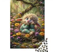 Flower Nest Lamb & Dream Jigsaw Puzzle for Game 1000 Pieces Beginners Puzzle Starters Anxiety Relief Secret Santa Gift 70x50cm/1000pcs