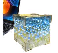 Flower Night Light - Decorative Ambient Lamp, DIY Bedside Glow with Mirror Accent, Acrylic Table Lighting for Women and Girls, Home Decor, Creative Desk Lamp for Bedroom and Living Room