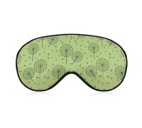 Flower of Dandelion Pattern Eye Sleep Mask,Super Soft Eye Masks with Adjustable Strap,Ultimate Sleeping Aid,Blindfold,Relax & Relieve Your Fatigue,Puffy Eyes
