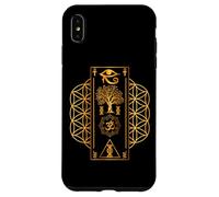 Flower of life DNA Om Eye of Horus Ankh Ancient Symbols Case for iPhone XS Max