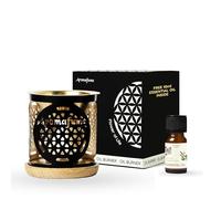 Flower of Life Essential Oil Burner with 10ml Oil & Candle, Aromafume