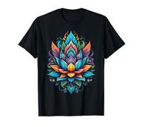 Flower of Life Feather Mandala Geometric Design T-Shirt
