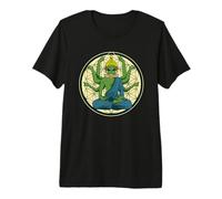 Flower of Life Meditation Extra Terrestrial Zen Buddha Alien Premium T-Shirt
