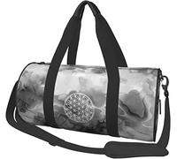 Flower of Life Sacred Geometry Travel Luggage Duffel Bag Sports Rolling Foldable Duffel Bag, Marbling