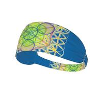 Flower Of Sacred Geometry Ancient Colorful Sweat Bands Headbands Non Slip Head Band Outdoor Sports Workout Running For Men Women