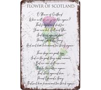 Flower Of Scotland Thistle Metal Tin Sign Retro Kitchen Posters Prints Funny Novelty Metal Signs For Bathroom Coffee Shop Decor Bar Man Cave Garage Coffee Bar Wall Decor Gift 12x16 Inch