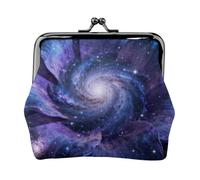 Flower of the Universe Coin Purse-Leather Kiss Lock Wallet Small Clutch