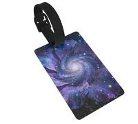 Flower of the Universe Luggage Tags for Suitcases - Durable PVC ID Tags with Detachable Straps for Travel, Backpack, Golf Bag, Anti-Loss