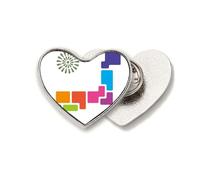 Flower Opening Hierarchy Map Japan Heart Metal Pin Brooch Clip Love