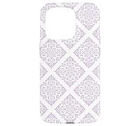 Flower Ornament Pattern Case Blue Winter Fall Case for iPhone 15 Pro