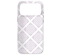 Flower Ornament Pattern Case Blue Winter Fall Case for iPhone 17 Pro Max