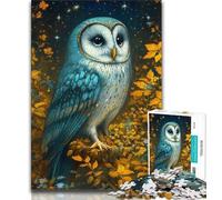 Flower Owl JigsawPuzzle 1000 Pieces for Teenagers,Challenging Game And Family Play Wall Decoration Unique Birthday And Xmas Gifts (38x26cm)