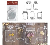 Flower Pack of 20 Transparent Dried Flower Bookmarks, DIY Art & Decor