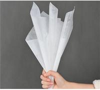 Flower Packaging Paper,Translucent Cotton Lining Paper For Florist Wrapping Bouquet Wedding Soft Colorful Decorative Paper(White)