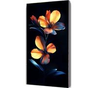 Flower Paint by Numbers for Adults 30x60cm,Simplicity Painting by Numbers Kits Children Beginner,DIY Canvas Adult Crafts Oil Painting with Paint Brushes Acrylic Pigment Drawing Paintwork Framed LE-978