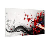 Flower Paint by Numbers for Adults Beginner, Adult Paint by Numbers Abstract, Painting by Number on Canvas, Oil Painting Arts and Crafts for Room Decor, Gifts for Women, Without Frame 140x60cm V-77