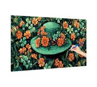 Flower Paint by Numbers for Adults Beginner, DIY Adult Paint by Numbers Abstract, Painting by Number on Canvas, Oil Painting Arts and Crafts for Room Decor, Gifts for Women, Without Frame 70x30cm V-50