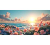 Flower Paint by Numbers for Adults Beginner, Painting by Numbers Adults No Easel, Without Frame DIY Color Oil Painting Acrylic Paints, Gifts for Women Kits Art Crafts Home Decor 40x80cm/16x32in J0L513