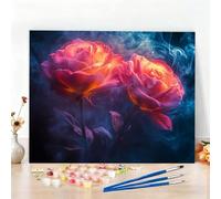 Flower Paint by Numbers for Adults Beginners, DIY Paint by Numbers Colorful Easy Colored Canvas Drawing 32 x 47 Inch Oil Painting Arts and Crafts for Adults for Relax and Home Decor,Women Gifts W6-414