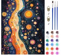 Flower Paint by Numbers for Adults on Canvas, Painting by Numbers for Adults Abstract, DIY Crafts for Adults Oil Painting Art Kits, Hobbies for Adults Women, Room Decor, Gifts for Women 12x16in 0-5237