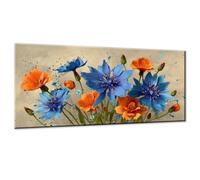 Flower Paint by Numbers for Adults, Paint by Numbers Kits On Canvas, DIY Digital Painting for Adults Beginners with Acrylic and Brushes, Plant Oil Painting Craft for Home Wall Decor 24x48 Inch w0-335