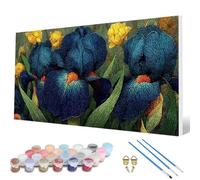 Flower Paint by Numbers for Adults, Paint by Numbers Plant Pattern Design Painting Kits, Acrylic Painting Kit with Brushes Adult Crafts for Room Decor, Wall Art, Gifts for Women 50 x 100 cm -hcw2507IX